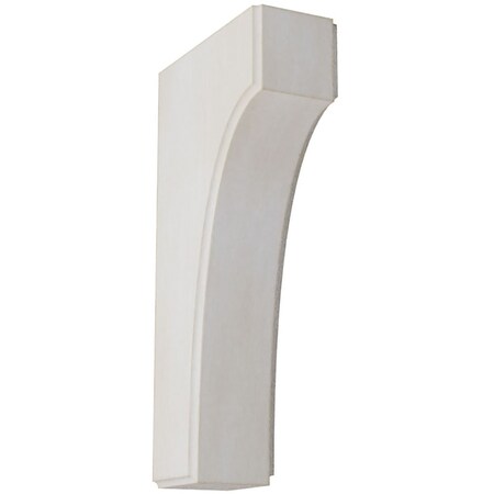 Ekena Millwork 1 3/4"W x 4"D x 8"H Clarksville Wood Vintage Decor Bracket, Chalk Dust White BKTWD02X04X08CVWH